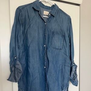 Long Denim Shacket - Size M